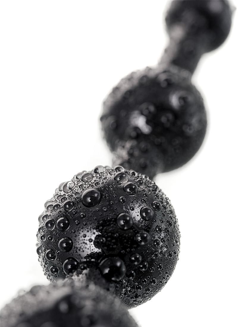 Elastic anal chain with 6 balls with different diameters in ... A-Toys - Anal Beads S-Size - Black photo-7