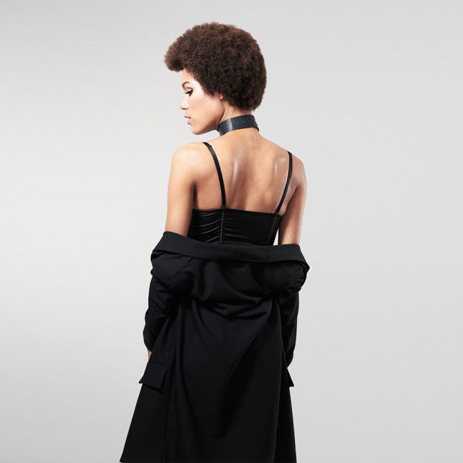 The Maze collection is inspired by BDSM influences. All prod... Bijoux Indiscrets - Wide Choker - Black photo-3