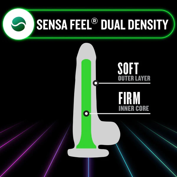 Viper 7 inch Silicone Dual Density Dildo will bri... Neo Elite - Glow in the Dark Viper Dildo 19cm - Neon Green photo-3