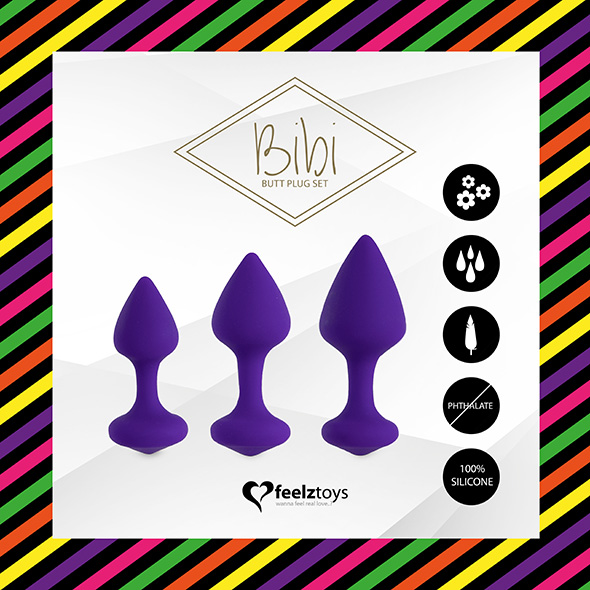 The Feelztoys Bibi butt plug set is perfect as an introducti... Feelztoys - Bibi Butt Plug Set - Purple photo-2