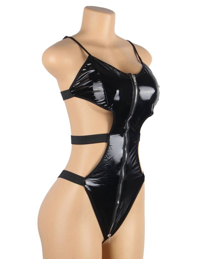 Ohyeah - 露背連身衣連頸圈 - 黑色 - 中碼 照片-7