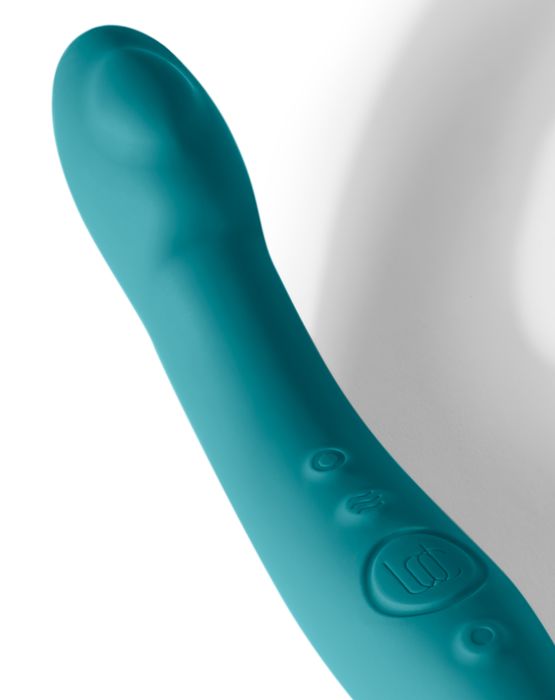 Sway warms to 104° F / 40° C, just above body temp for enhan... Lora DiCarlo - Sway Dual Warming Vibro Massager - Teal photo-5