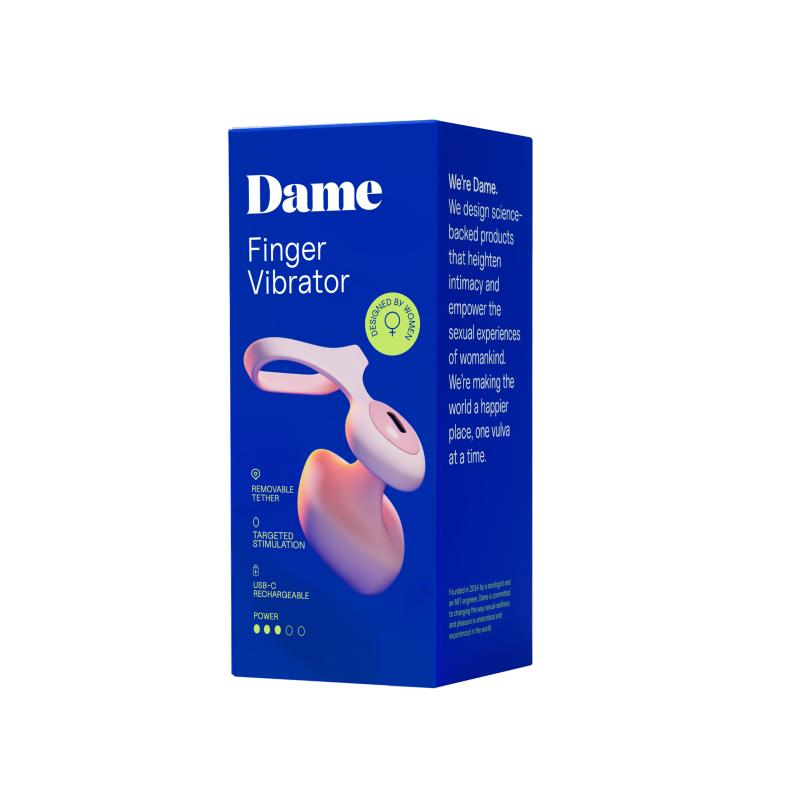 An intuitive finger vibe designed to add excitement to your ... Dame - Fin 2.0 Finger Vibrator - Quartz photo-5