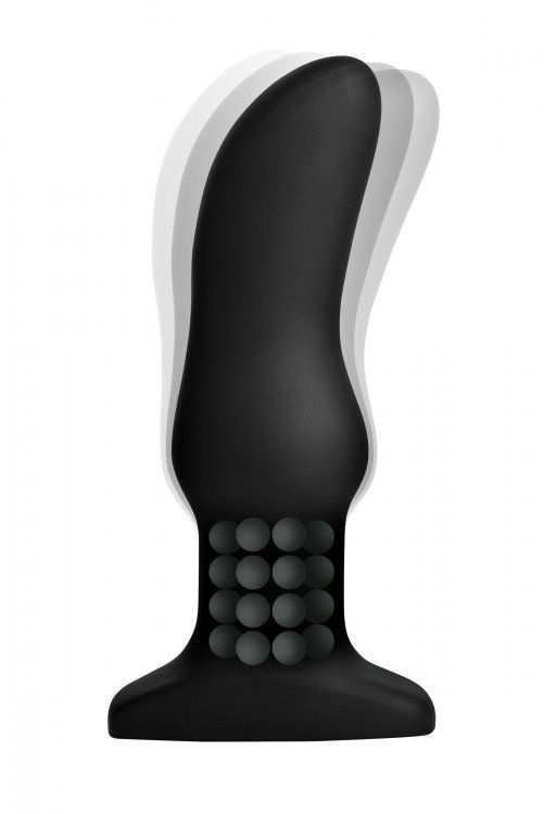 Curved to target the P-spot or, in women, to reach towards t... Rimmers - Model M Curved Rimming Plug with Remote Control - Black photo-3