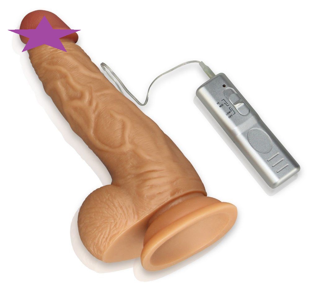 Lovetoy - 8.25" Real Extreme Vibrating Dildo - Brown photo-2