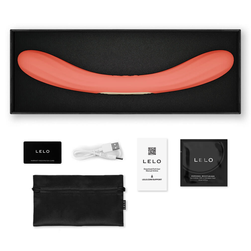 Lelo - Boomerang App Dual-Ended Vibrator - Coral Red photo-8