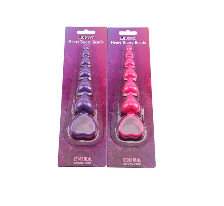 The chain is made of a safe and hypoallergenic silicone that... Chisa - Heart Booty Beads - Pink photo-5
