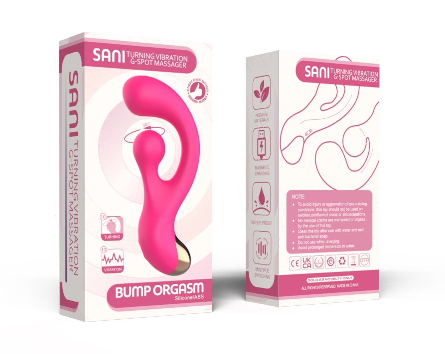 Variable frequency vibration: 10 frequency twisting + 10... Secwell - Sani Wiggle Vibrator - Pink photo-10