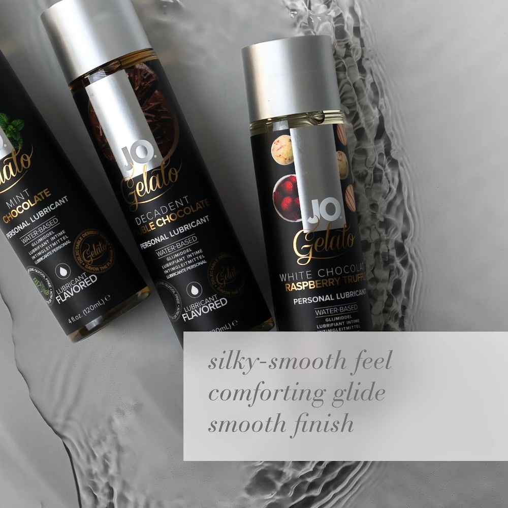 Gelato water-based flavored lubricants bring richness and de... JO - Gelato White Chocolate Raspberry Lubricant - 120ml photo-4