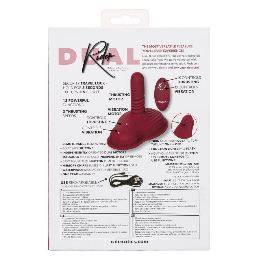 Own your pleasure with the Dual Rider Remote Control Thrust ... CEN - Dual Rider Thrust & Grind Massager - Red photo-18