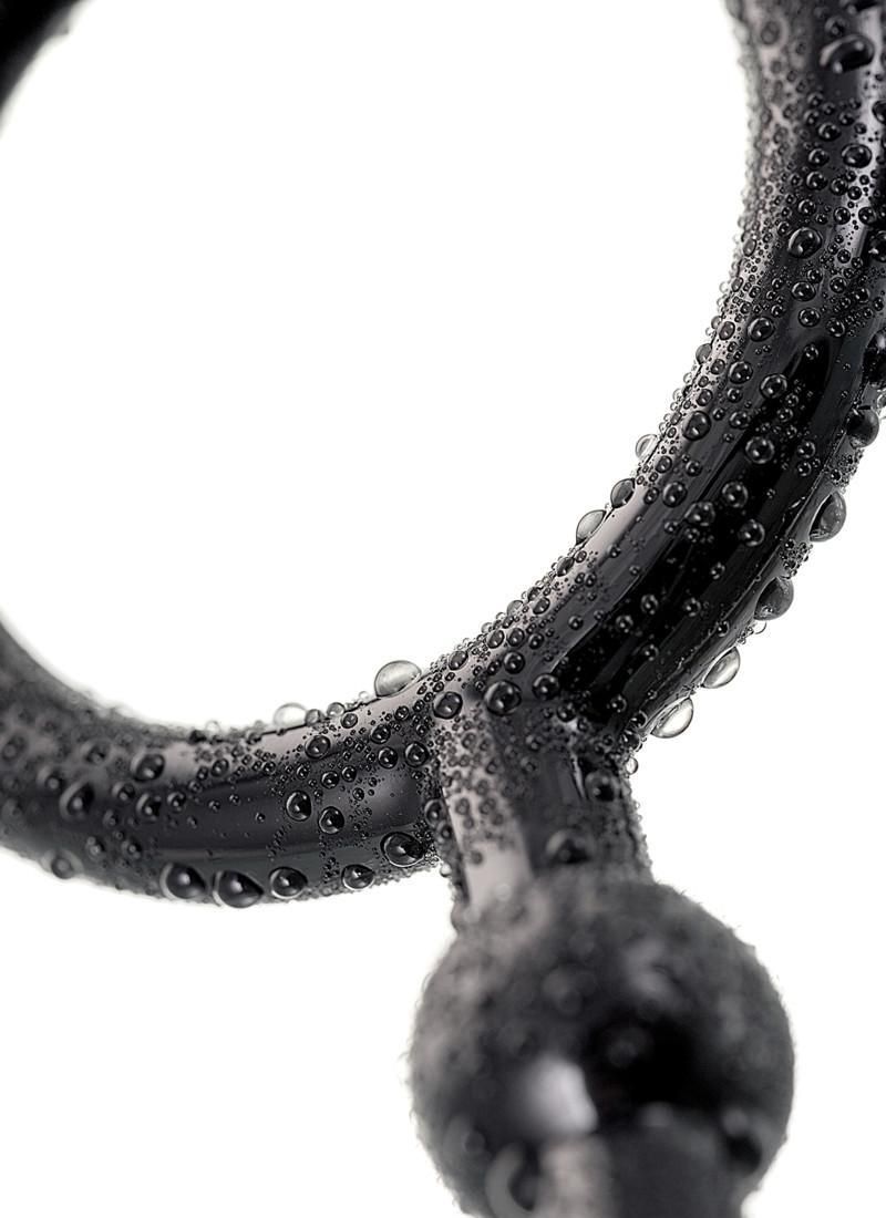 Elastic anal chain with 6 balls with different diameters in ... A-Toys - Anal Beads S-Size - Black photo-6