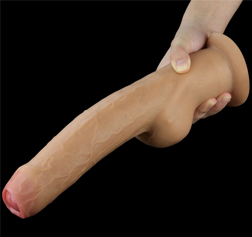Built to deliver the most lifelike satisfaction, Love Toy Du... Lovetoy - 11" Dual Layer Handle Cock - Flesh photo-7