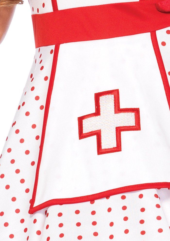 Bedside Betty tea length apron dress and hat headband. Leg Avenue - Bedside Betty Costume 2 pcs - S/M photo-4