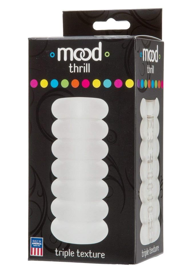 Triple your fun with Mood Thrill! Made of our incredibly lif... Doc Johnson - Mood - Ultraskyn Stroker Thrill - White photo-3