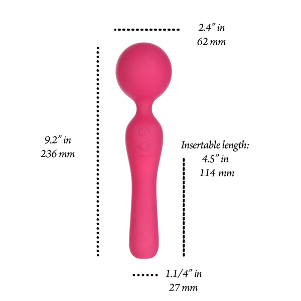 Swan - Sceptre Wand Massager - Pink photo-10