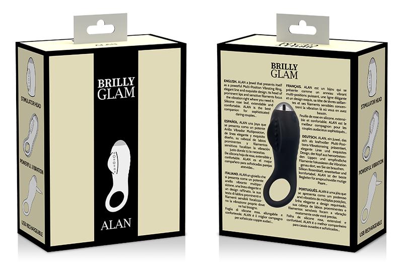 Conceived to fill and sublimate the pleasure of the couple. ... Brilly Glam - Alan Vibro Ring - Black photo-10