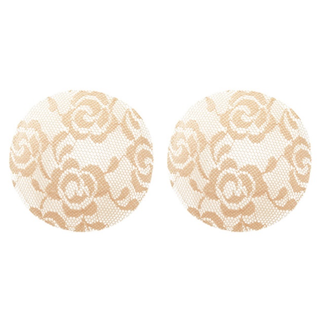 Ohyeah - 蕾絲矽膠式乳貼 - 肉色 照片