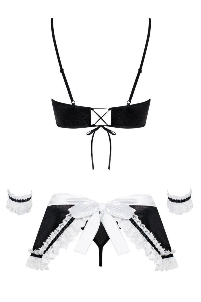 Full of charm housemaid costume will help you to make your &... Obsessive - Maid Set - Black - S/M photo-8