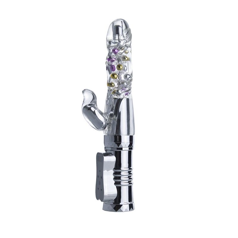 Non-jamming synchronized rotating beads, which is in spiral ... Aphrodisia - Extending Waving Beads Vibe - Silver photo-2
