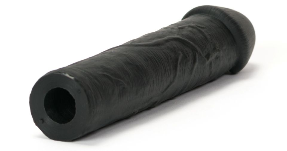 Black 8" dong supplied in hypoallergenic silicone. Pack... F-Machine - Dildo 8'' - Black photo-3