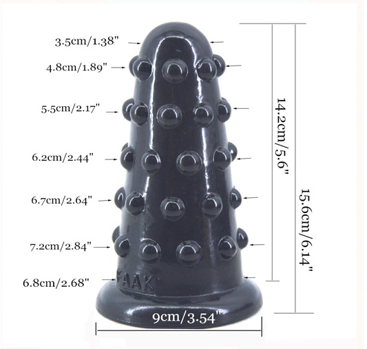 Stimulative anal plug massage tool, environmental healthy, e... FAAK - Stimulative Anal Plug - Black photo-7