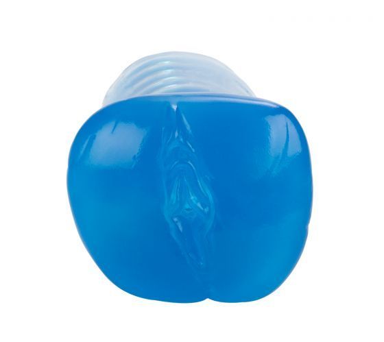 Looking for an intensely gratifying super tight masturbator?... CEN - Basic Essentials Beaded Masturbator - Blue photo-3