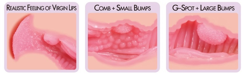 Compact and portable, this realistic masturbator is durable ... Kokos - Haru Mini Double Layer Masturbator photo-3