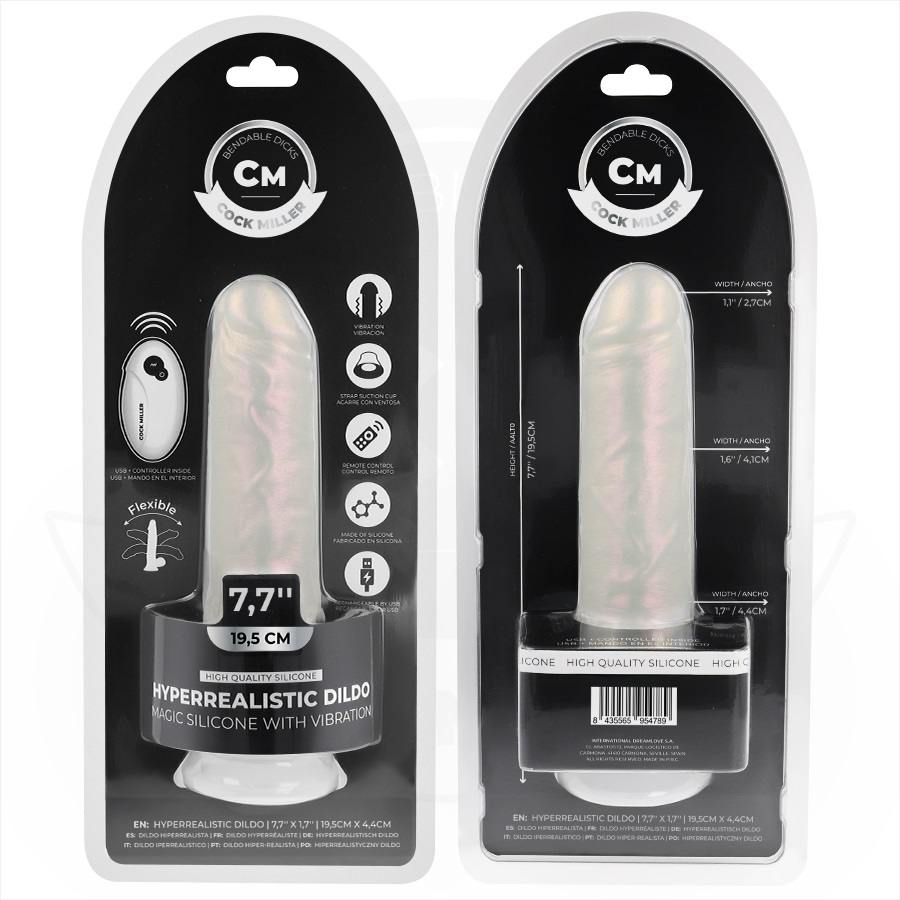 The COCK MILLER 19.5 cm model is an innovative proposal in t... Cock Miller - 19.5cm Lighting Vibro Dildo - Pearl photo-10
