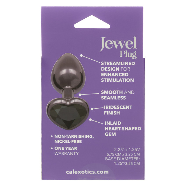Add a touch of mystery and elegance to your pleasure with th... CEN - Jewel Heart Plug S - Black photo-6
