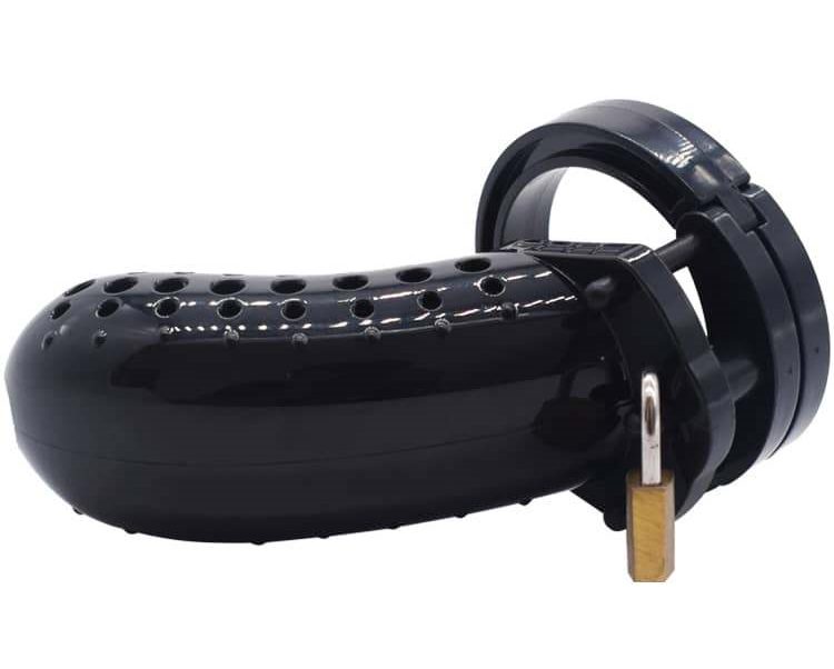 Material: Quality Plastic
Total high: 127mm
Cage high: 115mm... FAAK - Plastic Chastity Cage 23 - Black photo-6