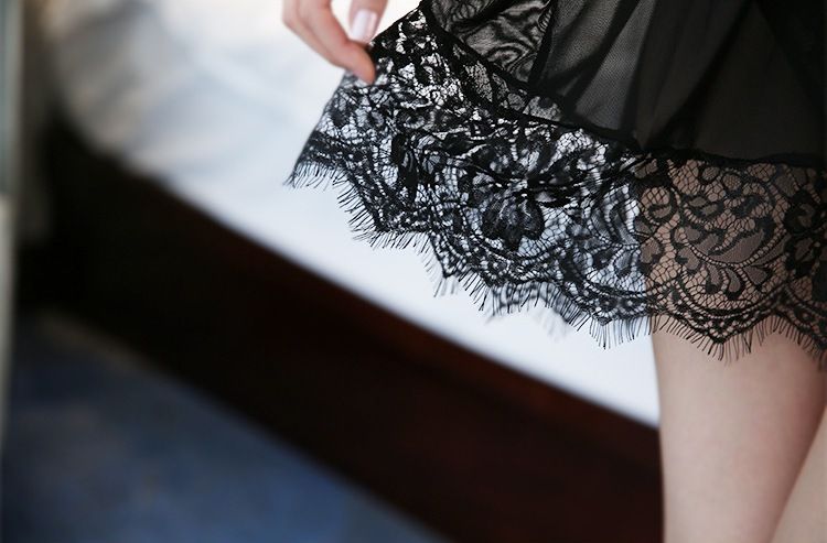 Material: lace, mesh, 95% nylon, 5% spandex.
Elasti... SB - Babydoll A361 - Black photo-8