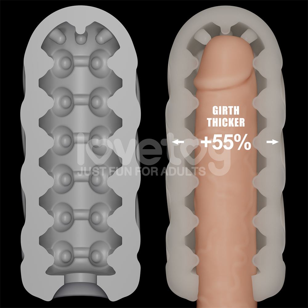 Discover ultimate pleasure and versatility with the Lovetoy ... Lovetoy - Knights Ring Vibro 2in1 Sleeve - Spiral photo-11