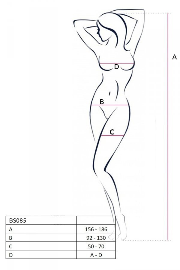Amazing and incredibly sexy open crothless net-bodystocking ... Passion - Bodystocking BS085 - Red photo-7