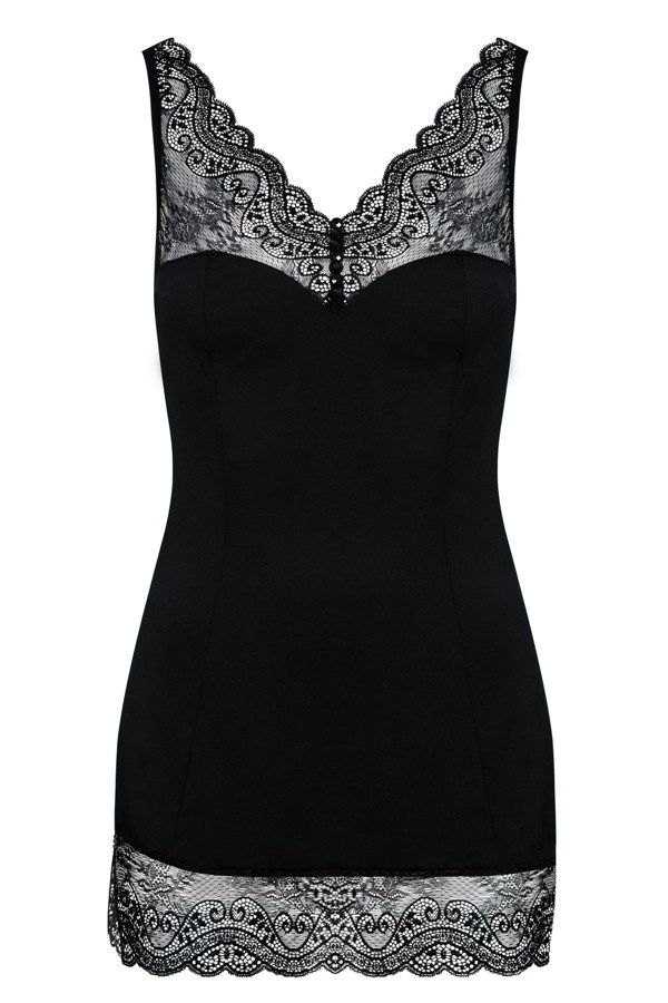 Elegant? Of course! So are you dreaming about something spec... Obsessive - Miamor Chemise & Thong - Black - S/M photo-7