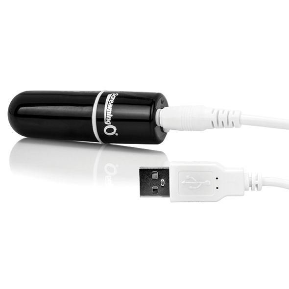 Enjoy powerful portable vibration with Charged Vooom, a uniq... The Screaming O - Charged Vooom Bullet Vibe - Black photo-3
