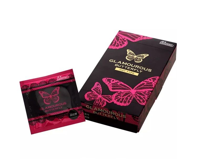 The condom has a special lubricant that turns warm when gets... Jex - Glamourous Butterfly Hot Type 12's Pack photo-13