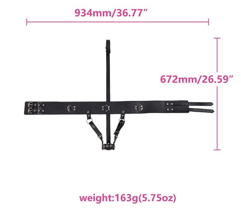 High grade PU leather orgasm belt massager holder unisize fo... MT - Orgasm Belt Massager Holder - Black photo-13