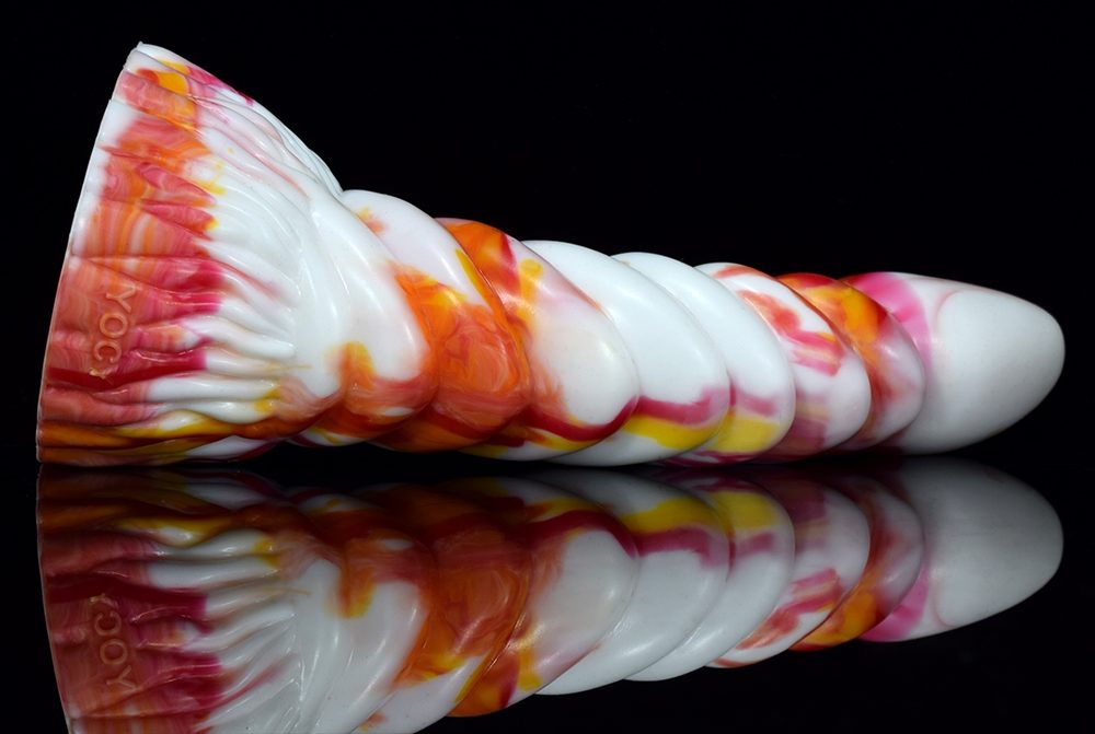 Spiral G-point anal dildo, softness, skin-friendly and flexi... FAAK - Mythical Beast Peryton Dildo - Flame photo-6