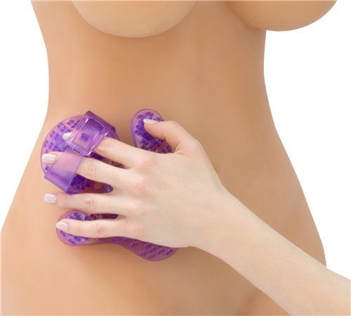 Simple & True - Roller Ball Massage Glove - Purple photo