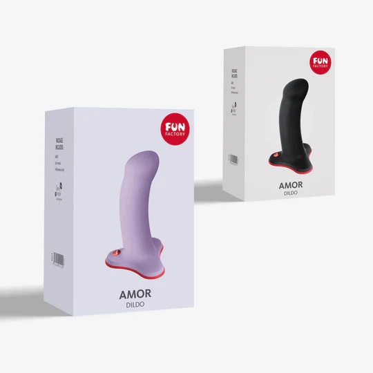 Amor is the ideal dildo for beginners, as well as as for tru... Fun Factory - Amor Dildo - Black/Red photo-9