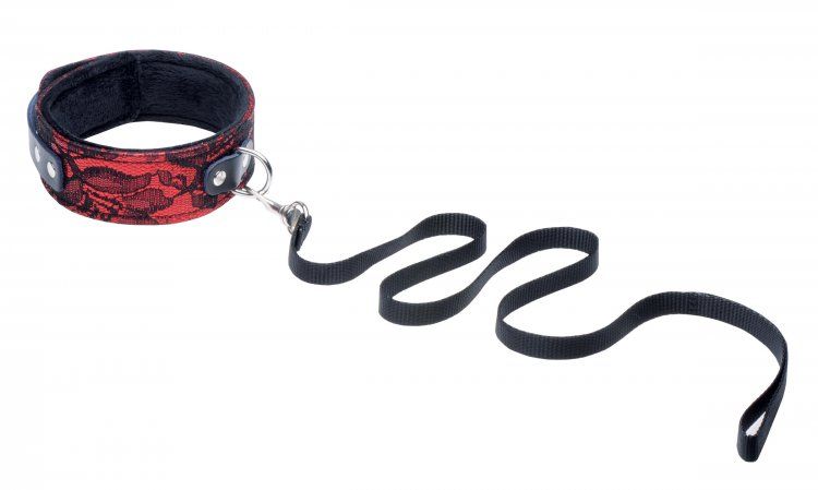 Everything you need for a wicked night of heightened ecstasy... Frisky - Laced Up 5 Piece Bondage Set - Red photo-4