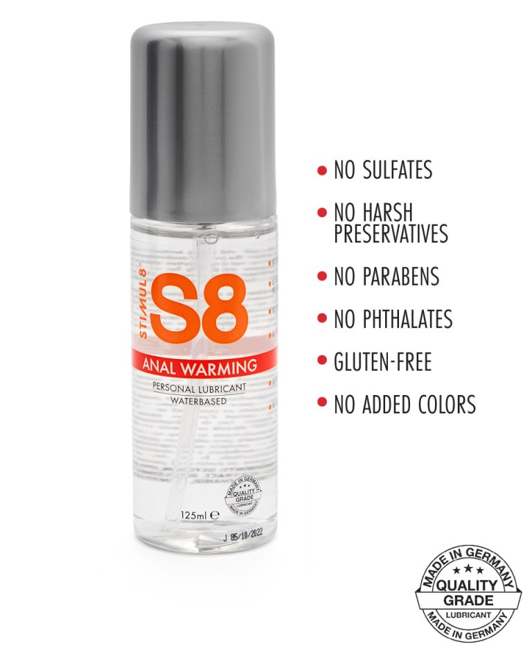 The premium S8 Waterbase Anal Warming Lubricant offers an in... S8 - WB Warming Anal Lube - 125ml photo-2