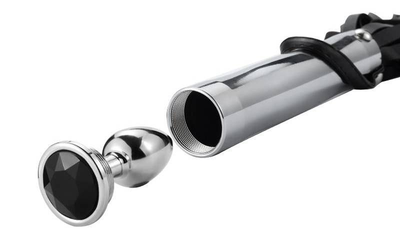 MT - Whip w Metal Plug - Black photo-2