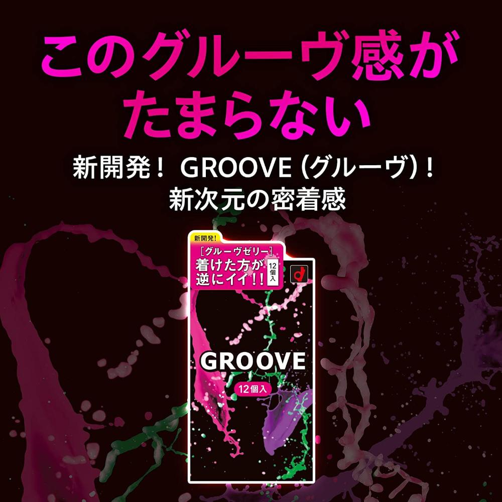 New release GROOVE!
Apply jelly to both the outside and insi... Okamoto - Groove 12's pack photo-3