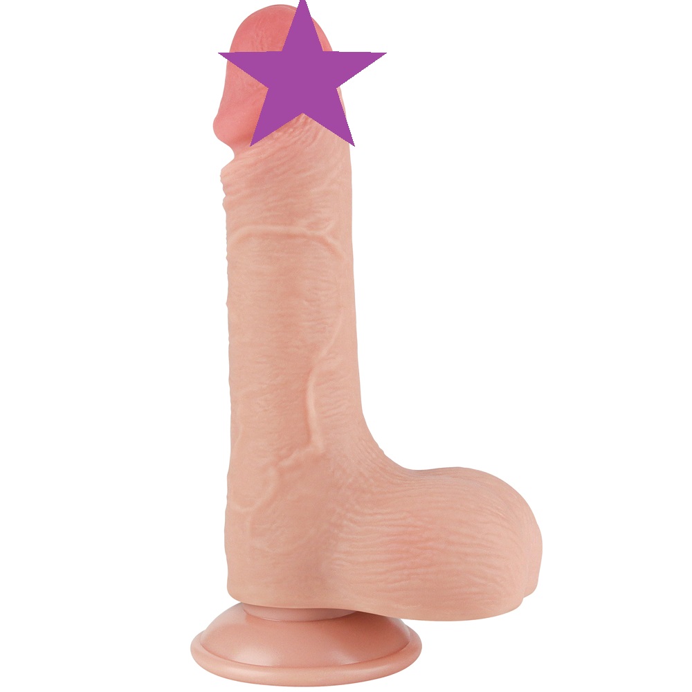 Lovetoy - 7.5" Sliding Skin Dildo 14cm - Flesh photo-2