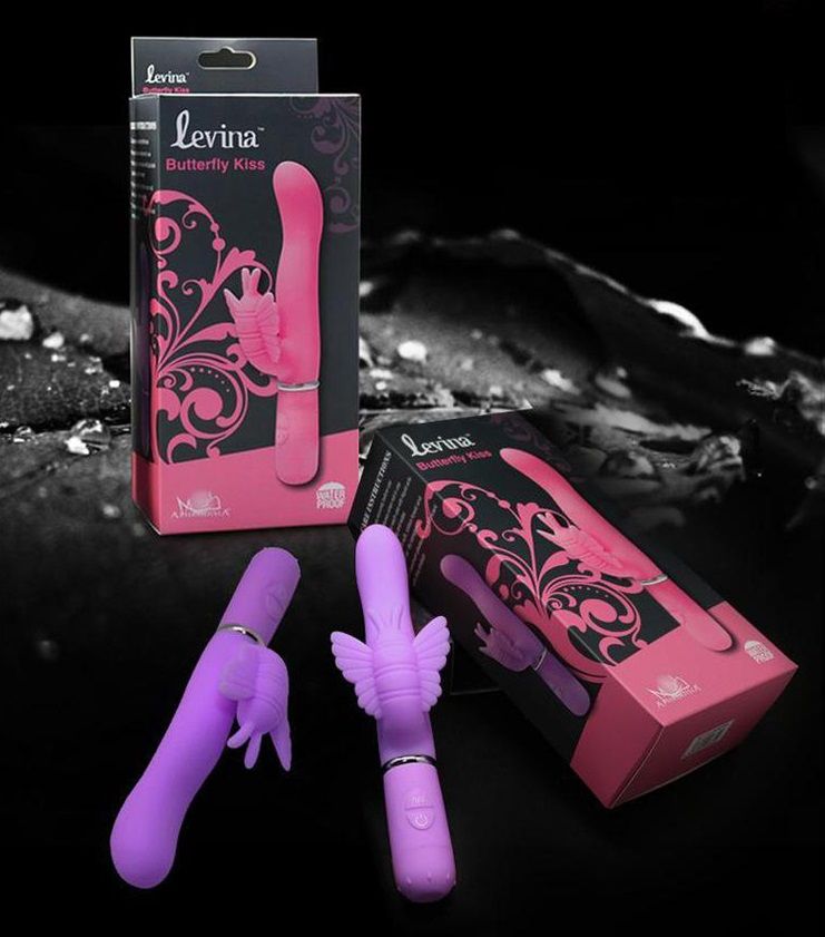 The Levina Butterfly Kiss Vibrator has a beautiful butterfly... Aphrodisia - Levina Butterfly Kiss Vibrator - Purple photo-12