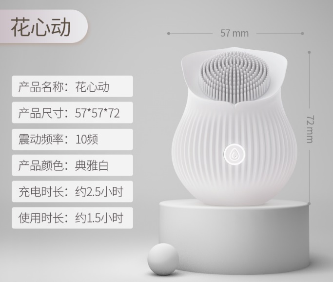 Just like a facial cleansing massager, this clitoral massage... Omysky - Vibe Beckoning Flower - White photo-2