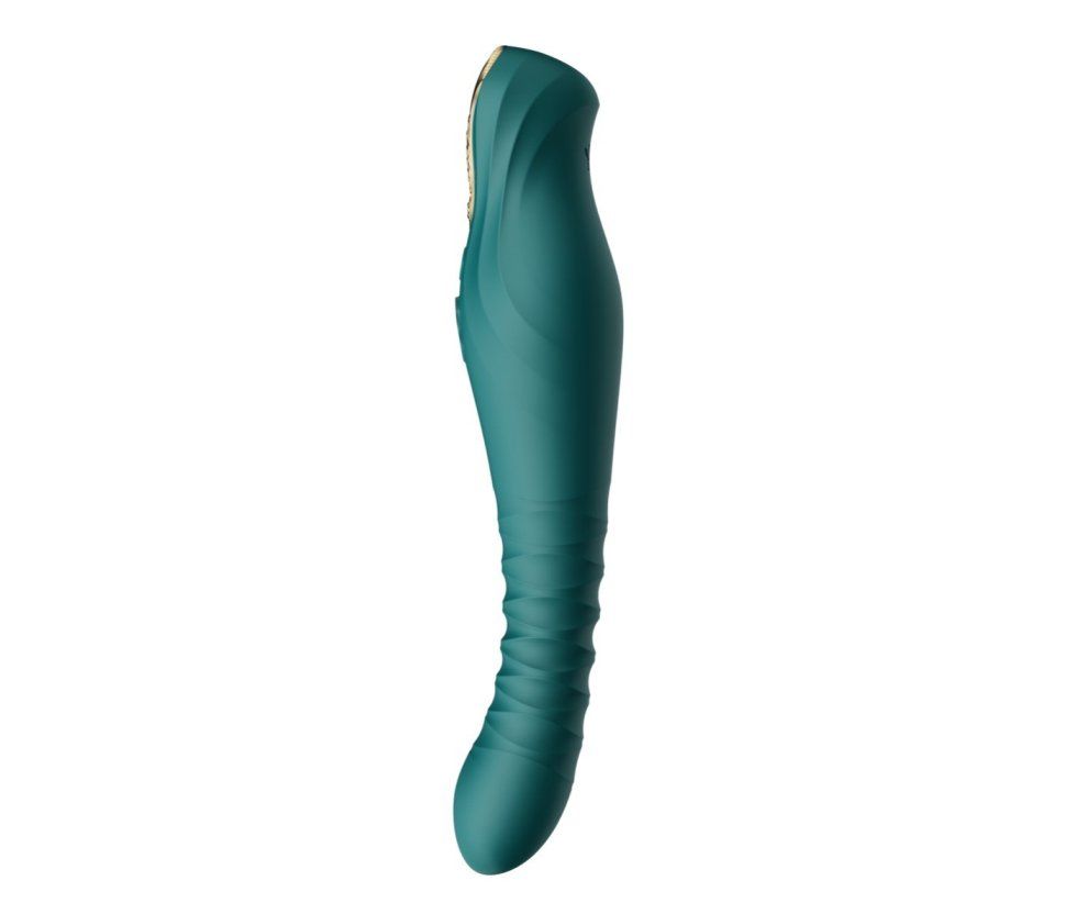KING applies ZALO's breakthrough PowerThrust technology, org... Zalo - King APP Thrusting Vibrator - Turquoise Green photo-4