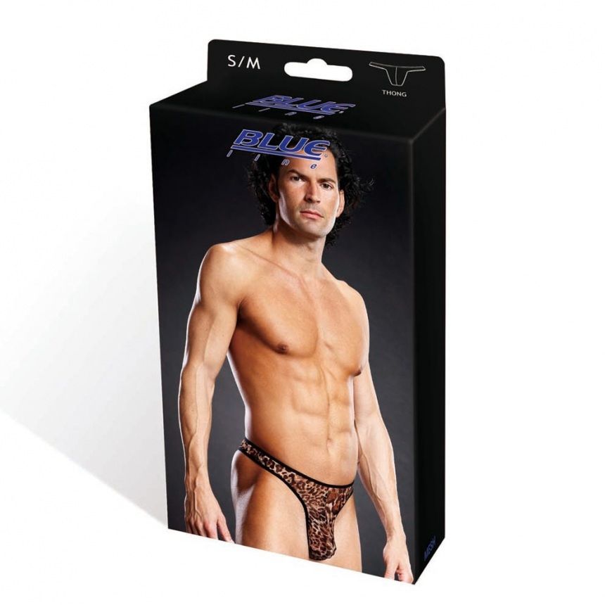 Perfect-fit leopard mesh thong offers comfort, style, and su... Blueline - Pro-Mesh Side Leopard G-String photo-3