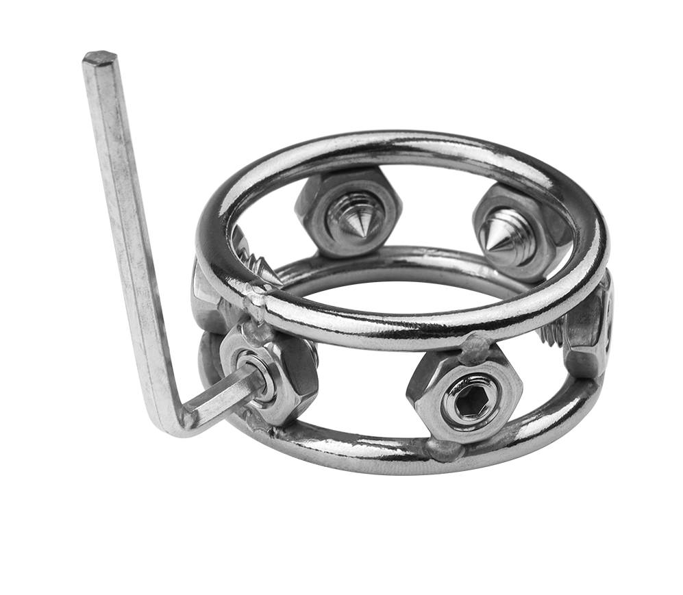 MT - Clinch Bolt 陰莖環 L - 銀色 照片-3